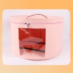 Unisex Hat Organizer - Large Capacity Portable Round Brim Hat Organizer Travel Box, Suitable for Wardrobe and Toy Storage, Pink